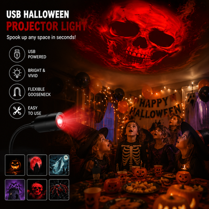 👻👻Plug-&-Play HD Star Projector: Halloween 6-Disc Set