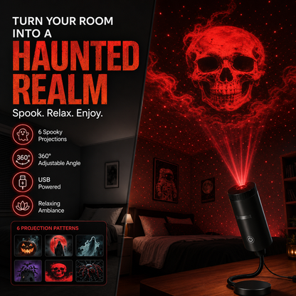 👻👻Plug-&-Play HD Star Projector: Halloween 6-Disc Set